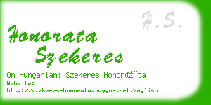 honorata szekeres business card